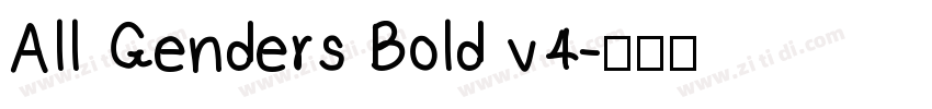 All Genders Bold v4字体转换